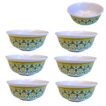 6 Tigelas Bowl Pote em Melamina 390ml Decorado p/ Sobremesas - Fx