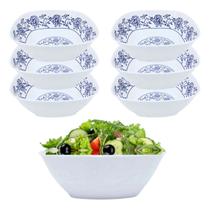 6 Tigelas Bowl Saladeira Pote em Melamina Quadrada 1,5L 6 Tigelas Bowl Saladeira Pote em Melamina Quadrada 1,5L