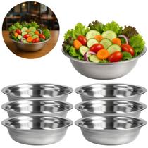 6 Tigelas Bowl Saladeira Redonda Cumbuca em Aço Inox 1L 6 Tigelas Bowl Saladeira Redonda Cumbuca em Aço Inox 1L
