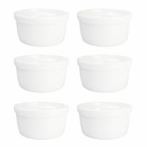 6 Tigelas Cambucas Porcelana Para Salada Com 210ml Sopas - Terramada