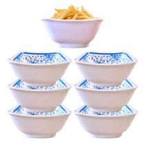 6 Tigelas Pote Bowl Quadrada De Melamina Decorada 750ml