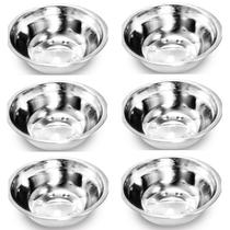 6 Tigelas Redonda bacia em aço Inox 25cm ic TJ-17-6 6 Tigelas Redonda bacia em aço Inox 25cm ic TJ-17-6