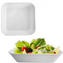 6 Tigelas Saladeira Quadrada 30cm Branca Melamina Resistente 6 Tigelas Saladeira Quadrada 30cm Branca Melamina Resistente
