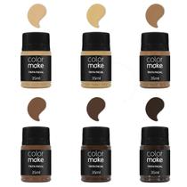 6 Tintas Facial Skin Colors 35ml Colormake Todas os Tons Maquiagem Artística