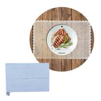 6 Toalhas Americana de Mesa Renda Plástico Lavável 30x45cm 6 Toalhas Americana de Mesa Renda Plástico Lavável 30x45cm