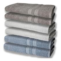 6 Toalhas Grande Super Felpudas e Grossa 80x150 AZ+BR+CZ 6 Toalhas Grande Super Felpudas e Grossa 80x150 AZ+BR+CZ