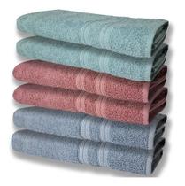 6 Toalhas Grande Super Felpudas e Grossa 80x150 AZ+RE+VD 6 Toalhas Grande Super Felpudas e Grossa 80x150 AZ+RE+VD
