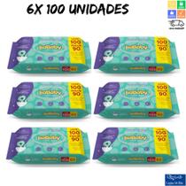 6 Toalhas Lenços Umedecidos Isababy Infantil Hora de Brincar Tampa Flip Top com 100 Unidades