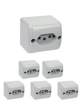 6 Tomada 2p+t 20A 250V Silentoque Sobrepor Pial Legrand