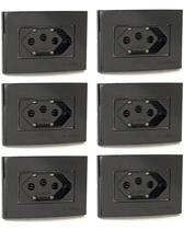 6 Tomada Móvel 3 Pinos 10a Embutir Painel Marceneiro Preto 6 Tomada Móvel 3 Pinos 10a Embutir Painel Marceneiro Preto