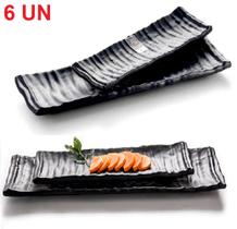 6 Travessa Melamina Petisqueira p/ Sushi Sashimi 24cm