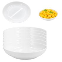 6 Travessas Melamina 15,5cm Redonda Pote Saladeira Branco 6 Travessas Melamina 15,5cm Redonda Pote Saladeira Branco