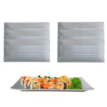 6 Travessas Retangular Petisqueira Melamina pra Servir 30cm