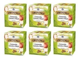 6 twinings of london camomila canela e maça 15g - 10 sacos