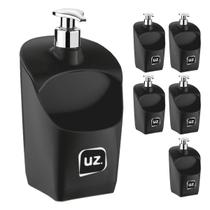 6 Un Dispenser P detergente Preto C válvula Metalizada UZ