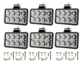 6 Un Farol De Milha 8 Led 24w 12/24v Carro Jeep Caminhão 6 Un Farol De Milha 8 Led 24w 12/24v Carro Jeep Caminhão