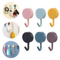 6 Un Gancho Cabide Plástico Adesivo Cozinha Banheiro Parede