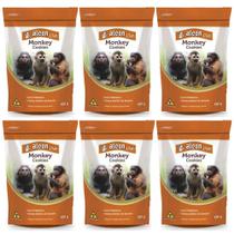 6 Un Monkey Macaco Sagui Cookies Alimento Completo para Primatas 450g Alcon Club