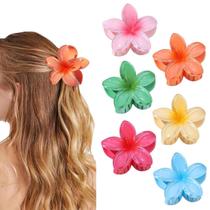 6 Un Presilha Flor Do Havaí Para Cabelos Prendedor Praia