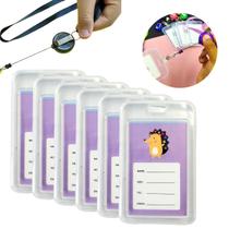 6 Un Suporte Para Cartão Colorido Com Cordão E Elástico Prático