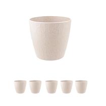 6 un Vaso plantas colmeia decorativo flor G BEGE - EVO