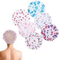 6 Uni Touca De Banho Estampada Reutilizável À Prova D'Água Resistente