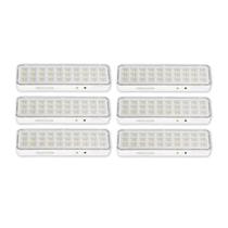 6 Unid Luminaria Emergencia 30 Led Super Slim Segurimax