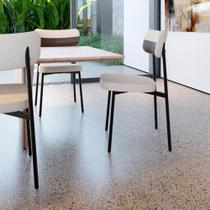 6 Unidades Cadeira Alloa fixa C/4 Pés 50 X 44,7 X 83,8 cm