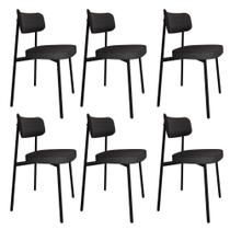 6 Unidades Cadeira Alloa fixa C/4 Pés 50 X 44,7 X 83,8 cm