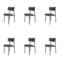6 Unidades Cadeira Alloa fixa C/4 Pés 50 X 44,7 X 83,8 cm