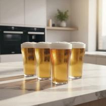 6 unidades Copos Vidro Choppinho 200 ml Copos Bar Boteco Cerveja Chopp Vidro Transparente