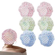 6 Unidades De Touca Para Banho Impermeável Para Cabelos E Limpeza Da Pele