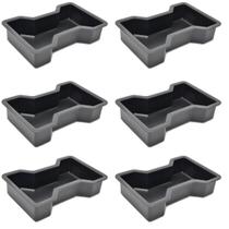 6 Unidades Forma Plastica Resistente Economica p Fabricar Piso Tijolo DIY Facil Uso 25x15x6 Concreto Cimento