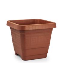 6 Vasos De Plantas Quadrados 29L Extra Grandes Terracota Jardim Hortas - Plasmont