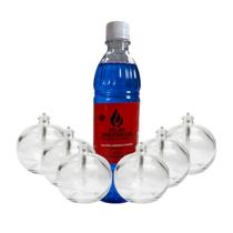 6 Vela Lamparina 100ml Fluído 500ml Relaxante Massagem Calma