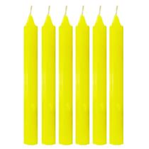 6 Velas Amarelas Oxum Iansã Iemanjá Vela Palito Amarela