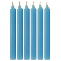 6 Velas Iemanjá Azul Vela Palito Azul Umbanda Candomblê