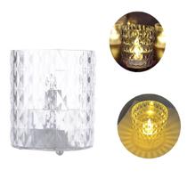 6 Velas Led com Suporte Castiçal Luminária Decoração Sem Fio