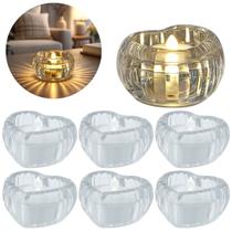 6 Velas Led em forma de Coração Resistente Decorativa