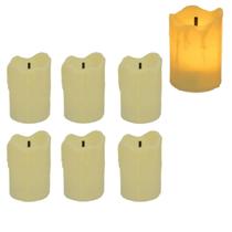 6 Velas Luz LED para Decoração Sem Fio Imita Fogo 5,5cm