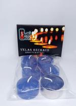 6 velas rechaud flutuante azul escuro decoração porta-vela - Santa Cruz 6 velas rechaud flutuante azul escuro decoração porta-vela - Santa Cruz