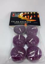 6 velas rechaud flutuante roxa decoração com porta-vela - Santa Cruz 6 velas rechaud flutuante roxa decoração com porta-vela - Santa Cruz
