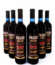 6 Vinhos Tintos Secos Italianos Rosso Passo Perfetto 750ml