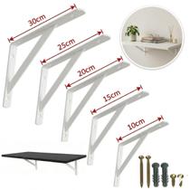 6 x Mão Francesa Para Prateleira Suporte Cantoneira 30cm-25cm-20cm-15cm-10cm C/ Paraf. e Buchas 6 x Mão Francesa Para Prateleira Suporte Cantoneira 30cm-25cm-20cm-15cm-10cm C/ Paraf. e Buchas