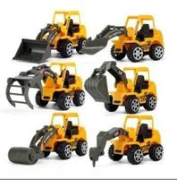 6 X Mini Carrinhos Construção Trator Escavadeira Caminhão 6 X Mini Carrinhos Construção Trator Escavadeira Caminhão