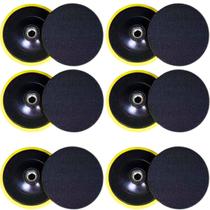 6 x Suporte Prato Disco 4 Polegadas 100mm Politriz Esmerilhadeira Lixadeira M14 KaQi