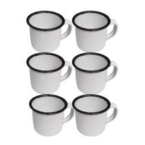 6 Xícara Esmaltada Para Café e Chá Retrô termo antimicrobiano Cozinha Chá Água 6 Xícara Esmaltada Para Café e Chá Retrô termo antimicrobiano Cozinha Chá Água