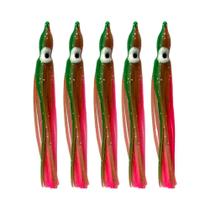 60-200mm Soft Octopus Isca Hoochies Saia de Lula Isca de Corrico PVC Luminosa Isca de Pesca Macia