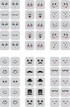 60 Adesivos 3d para Unha Película SMILEY Decoração Nails Art