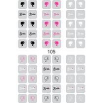 60 Adesivos de Unha 3d BARBIE COD S 5 60 Adesivos de Unha 3d BARBIE COD S 5